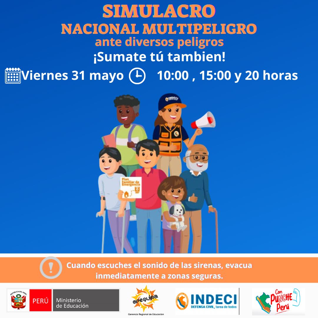 EL PRESENTE 31 DE MAYO SE REALIZARÁ EL I SIMULACRO NACIONAL ...